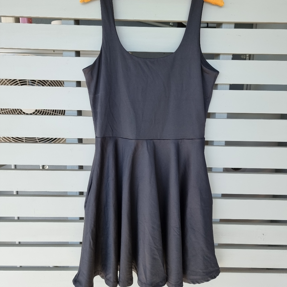 Blackmilk Matte Skater Dress Size M- Black. - Picture 2 of 5